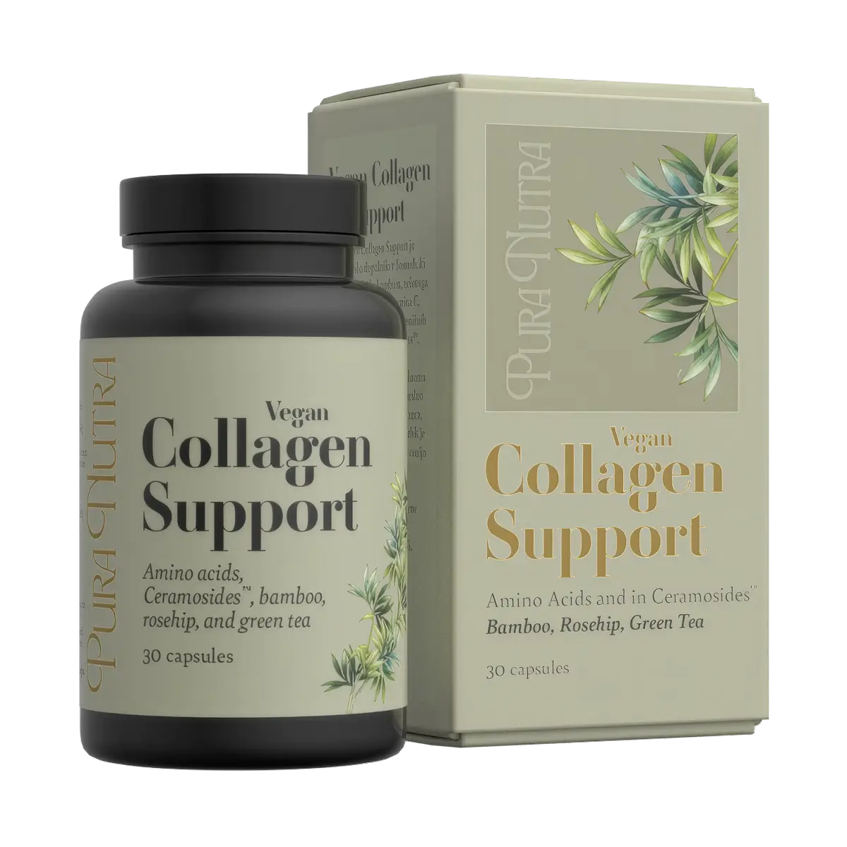 EN Box + Bottle_Collagen Support-Camera 1 Vegan Collagen Support (Veganiškas Kolagenas)